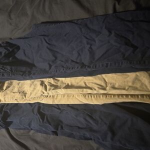 Stylish Navy and Tan Pants